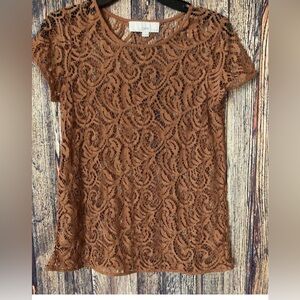 Women’s Ann Taylor LOFT SZ:S Short Sleeve Lace Top Excellent Preowned condition